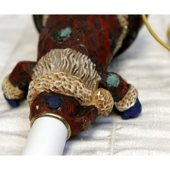 Faux Carved Wood Christmas Santa Table Accent Lamp Holiday Decor Night Light - Picture 8 of 9